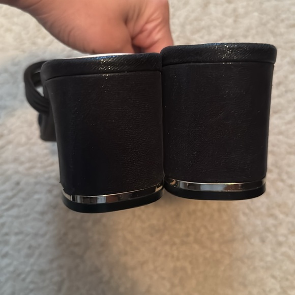 Reaction Kenneth Cole Avi Strappy Heel Size 10 Color Black Gold - Picture 6 of 9